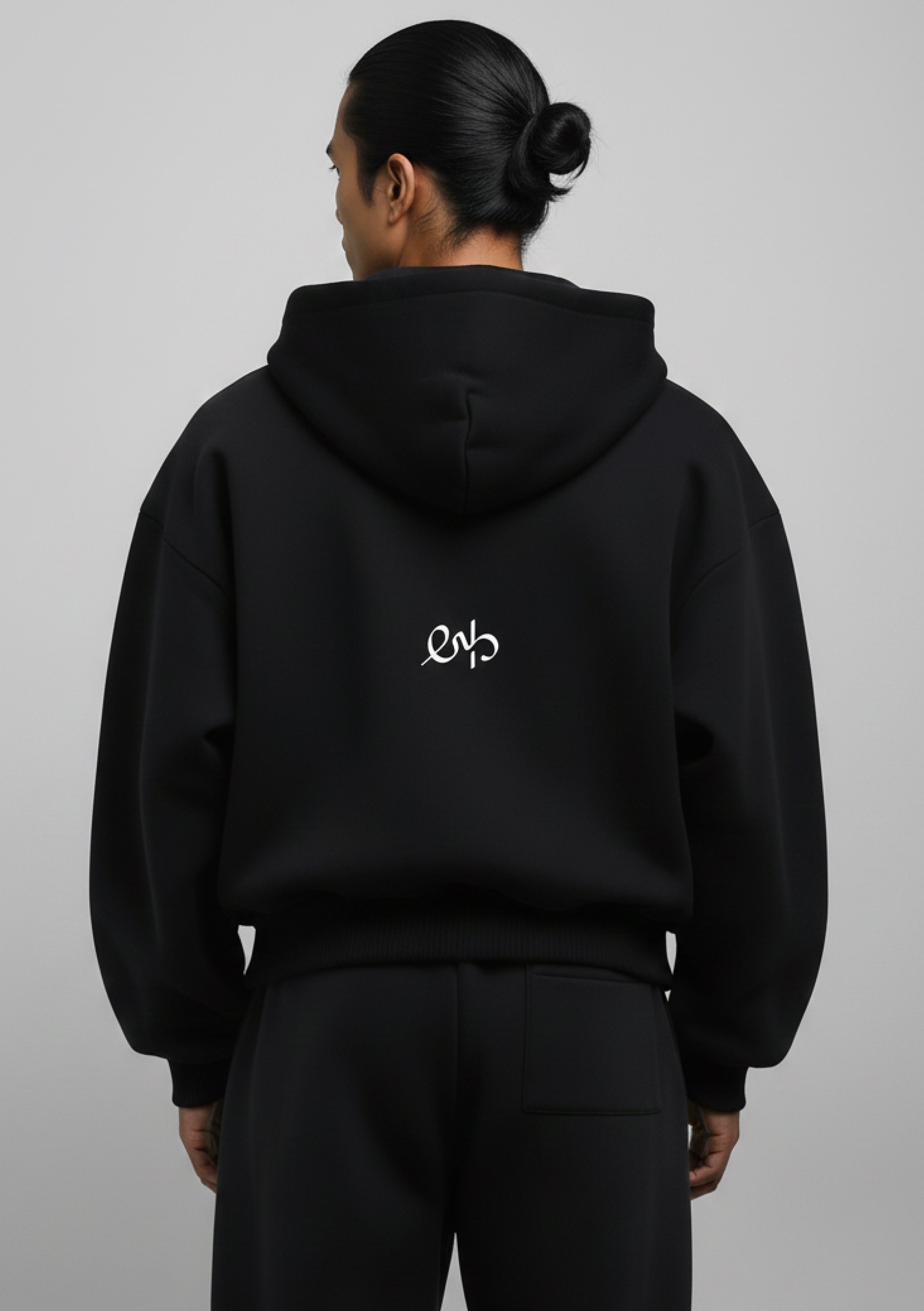 Black Core Zipper Hoodie
