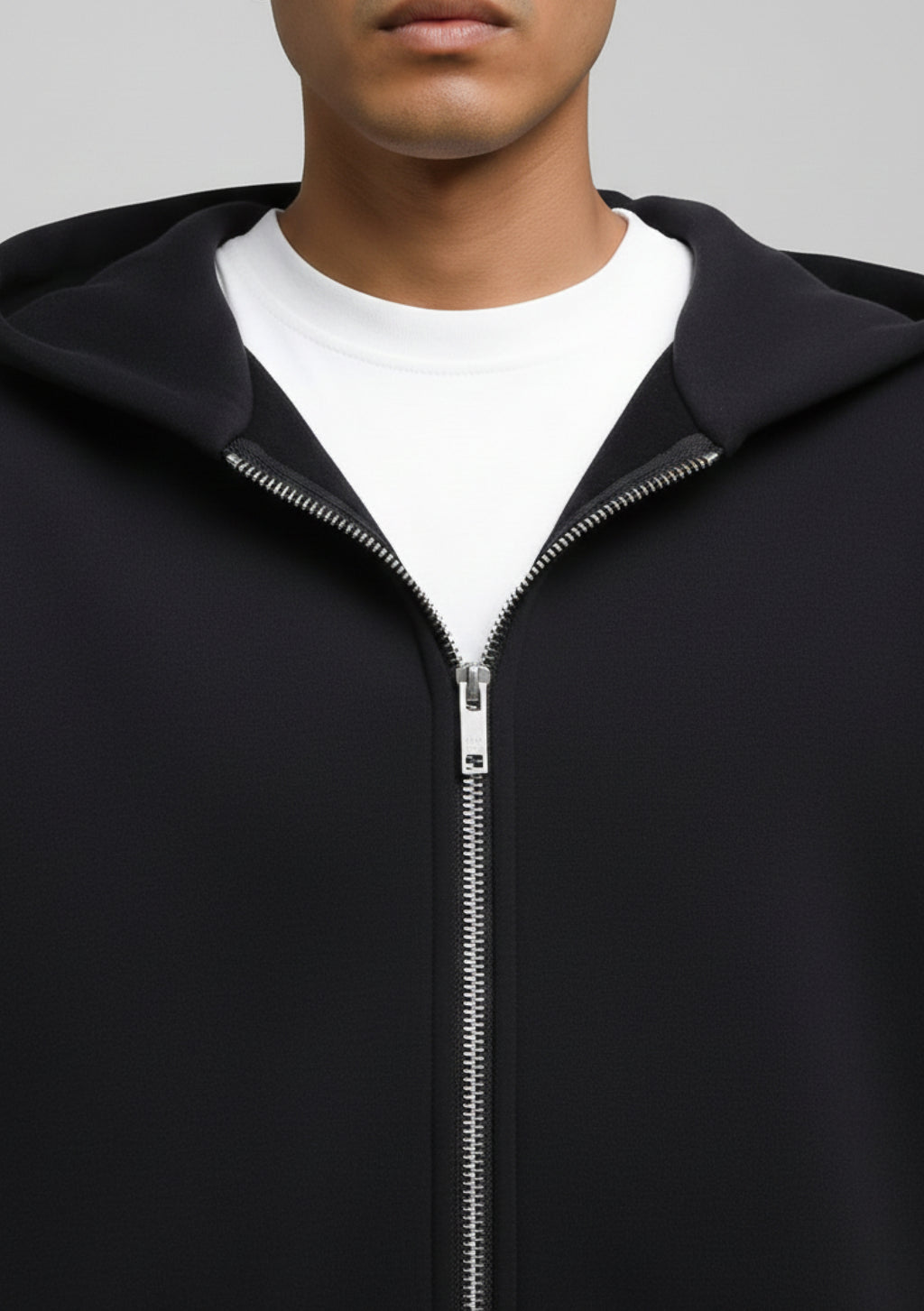 Black Core Zipper Hoodie