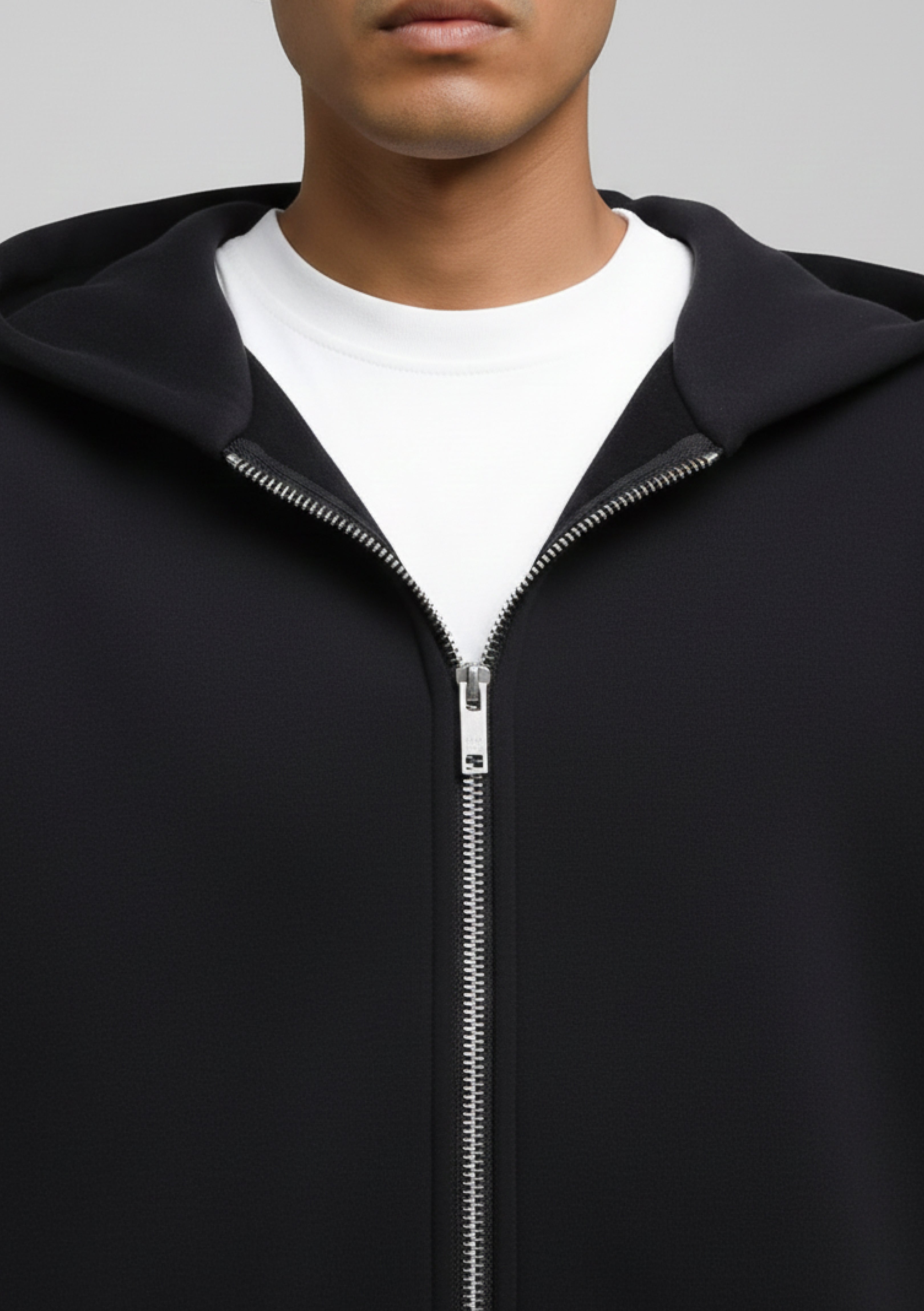 Black Core Zipper Hoodie